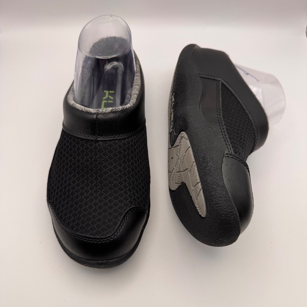 Kuru Black Mesh Slip On Mule Clogs‎ Comfort Shoes Women US 6.5 planter fasciitis